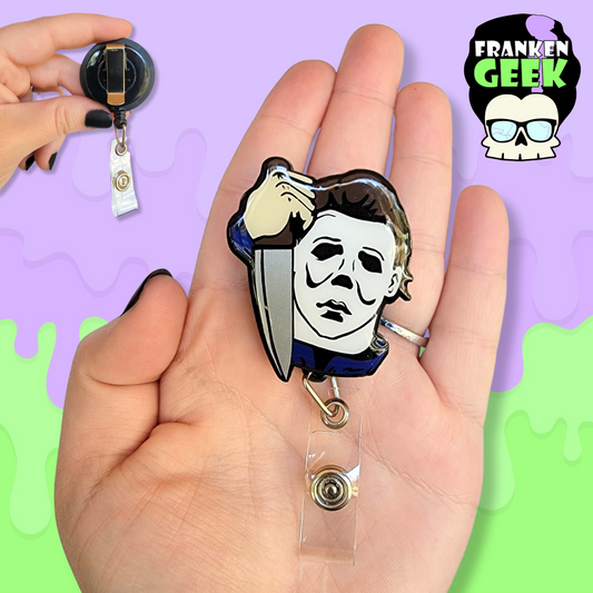 Halloween Slasher Boi Retractable Horror Badge Reel