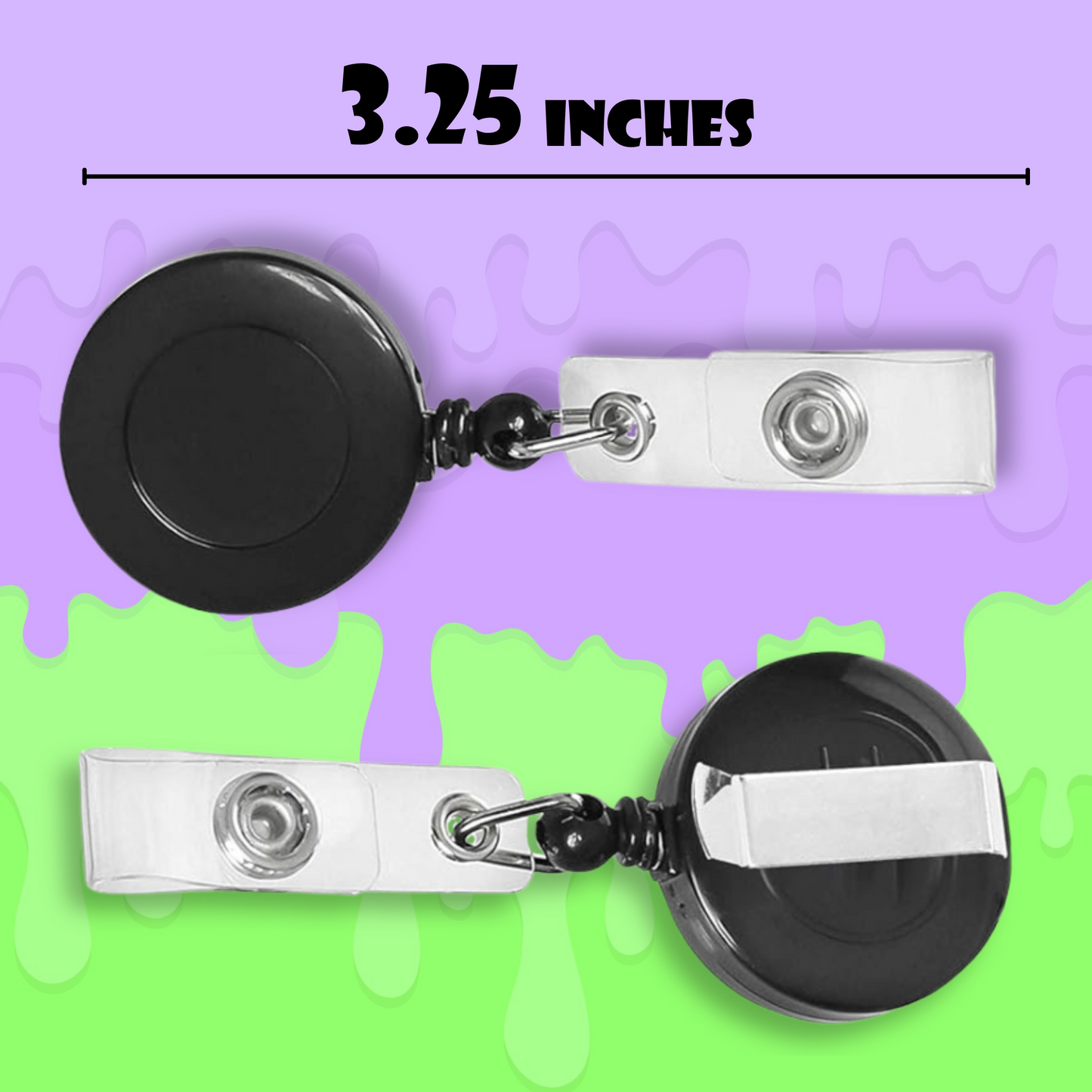 Wednesday "I'm Not Perky" Retractable Horror Badge Reel