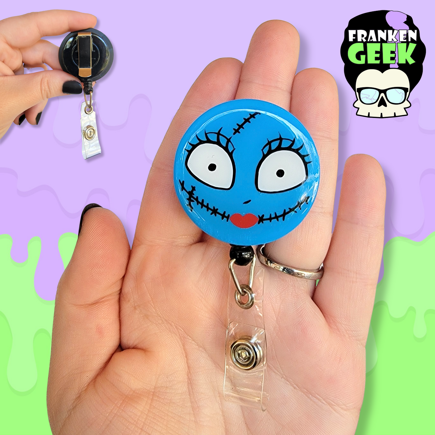 Ragdoll Sally Retractable Halloween Badge Reel