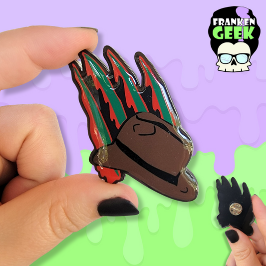 Freddy Krueger-Inspired Acrylic and Resin Pin