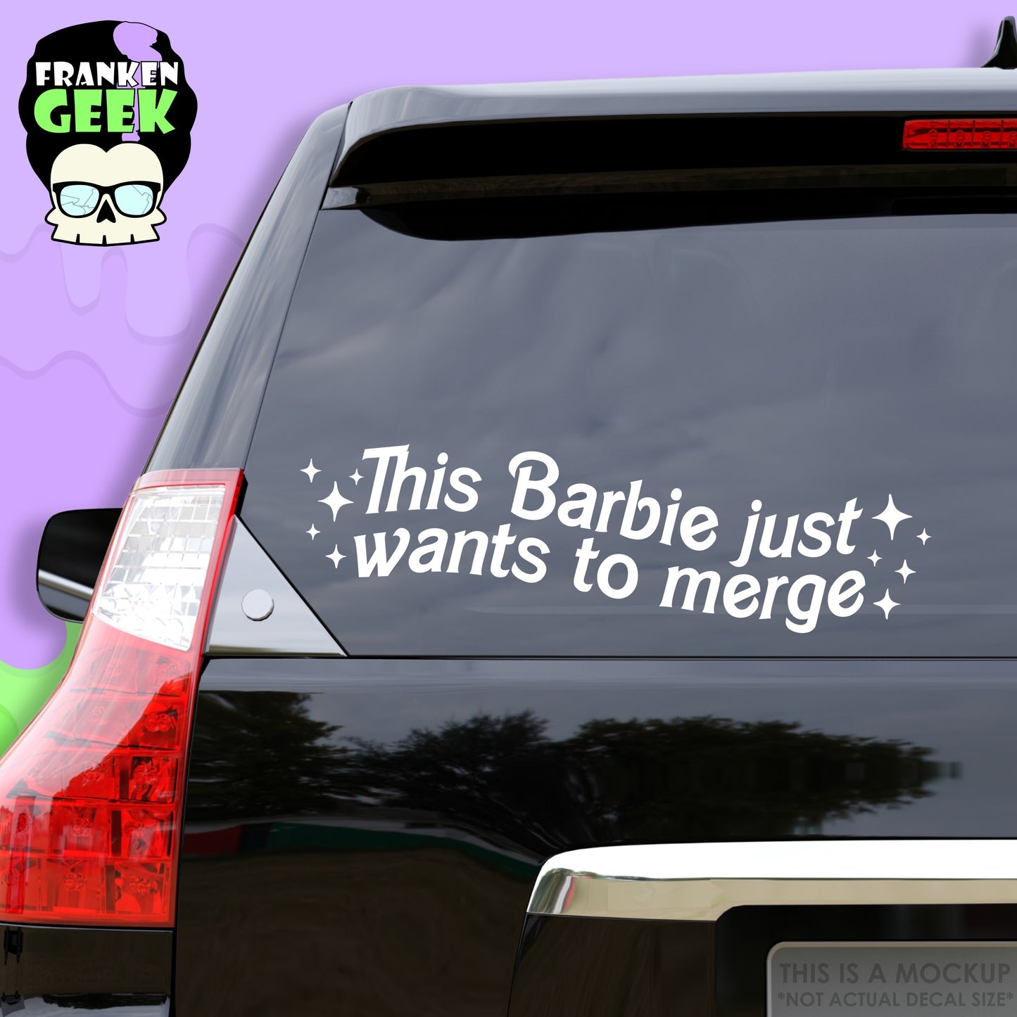 This Doll Just Wants to Merge Vinyl Vehicle Decal