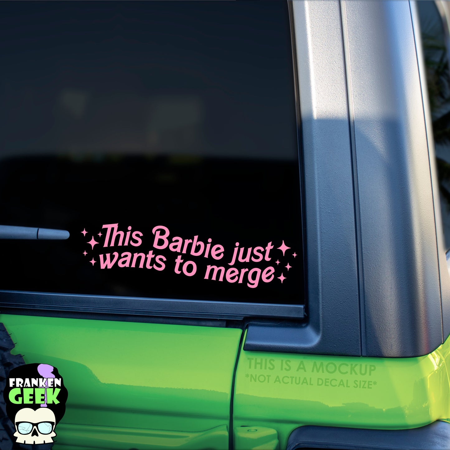 This Doll Just Wants to Merge Vinyl Vehicle Decal