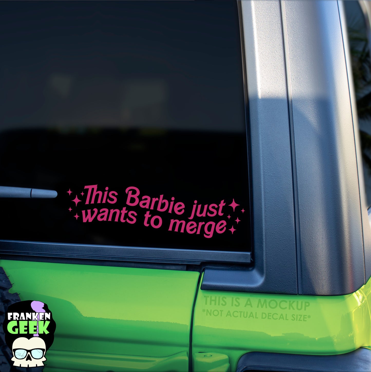 This Doll Just Wants to Merge Vinyl Vehicle Decal