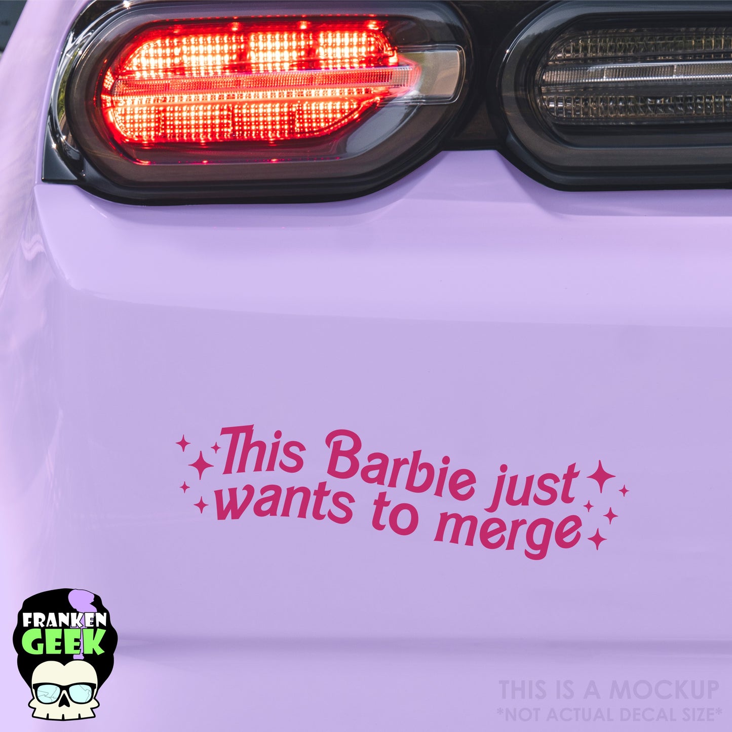 This Doll Just Wants to Merge Vinyl Vehicle Decal