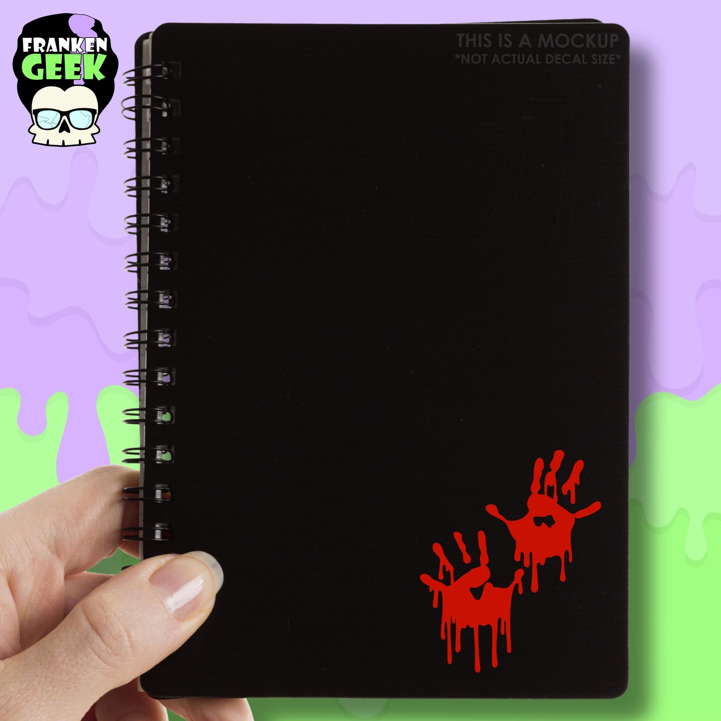 Drippy Handprints Mini Vinyl Decal