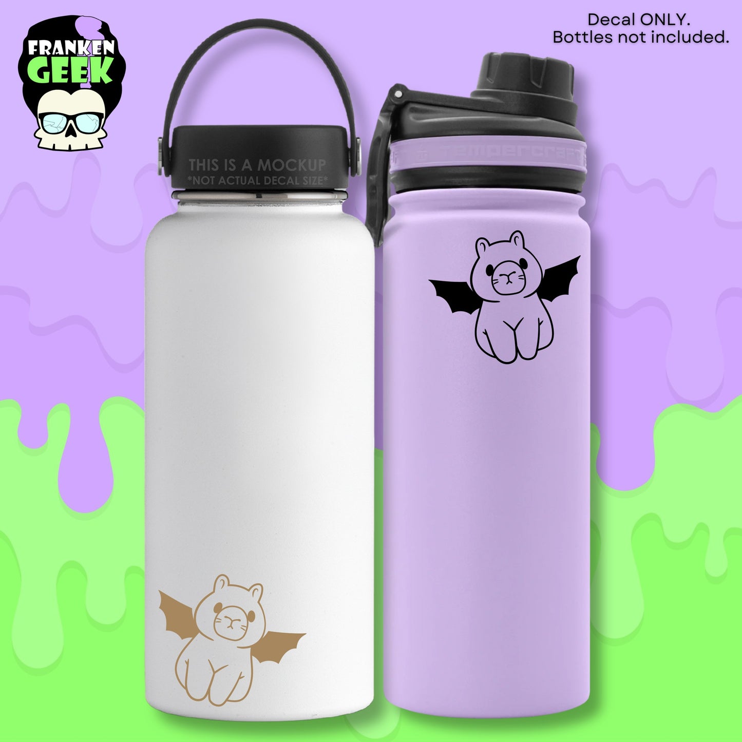 Batty Capybara Mini Vinyl Animal Decal