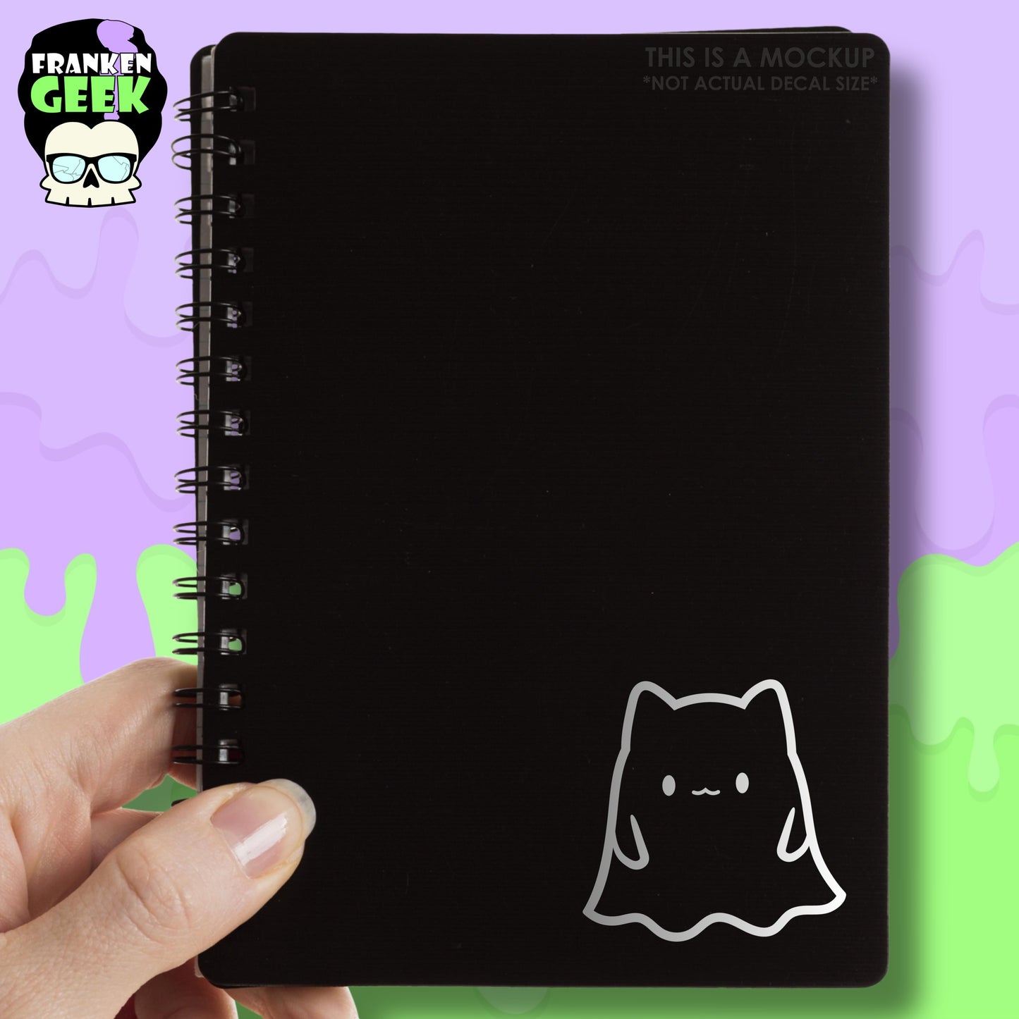 Sheet Ghost Cat Mini Vinyl Animal Decal