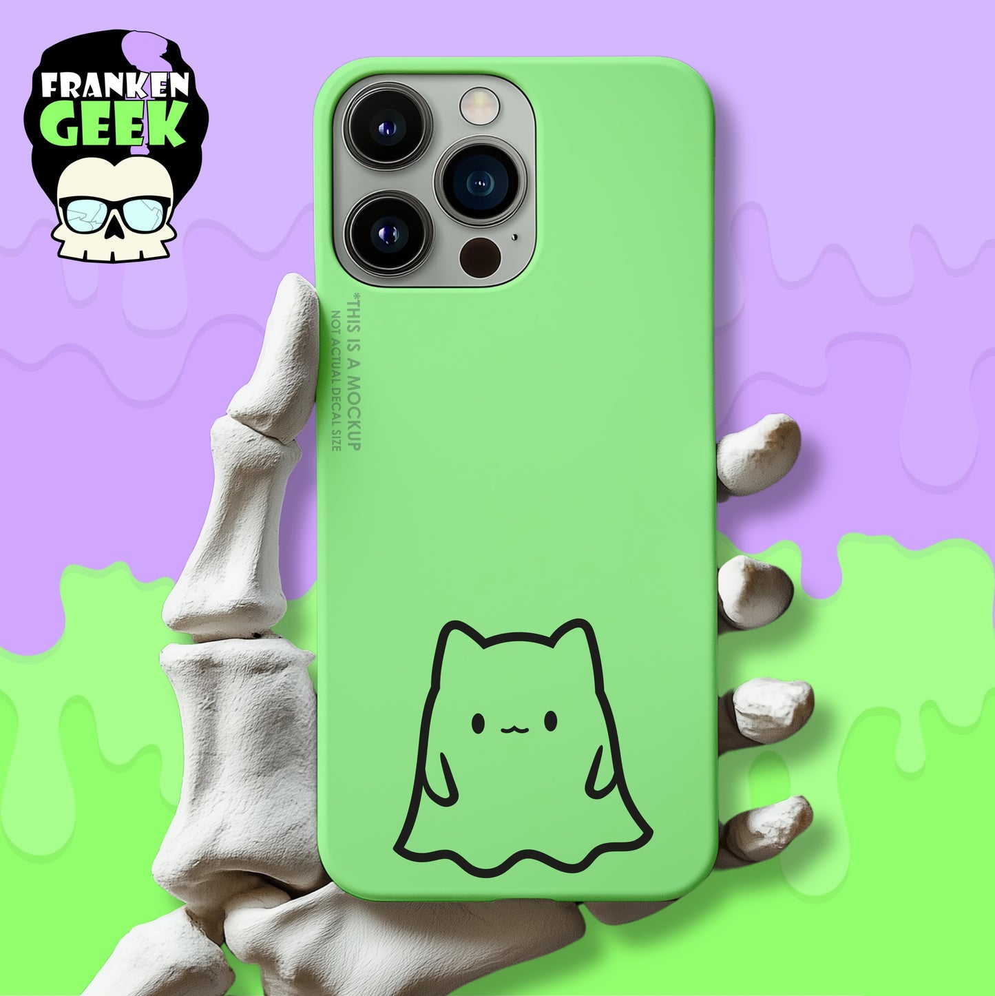 Sheet Ghost Cat Mini Vinyl Animal Decal