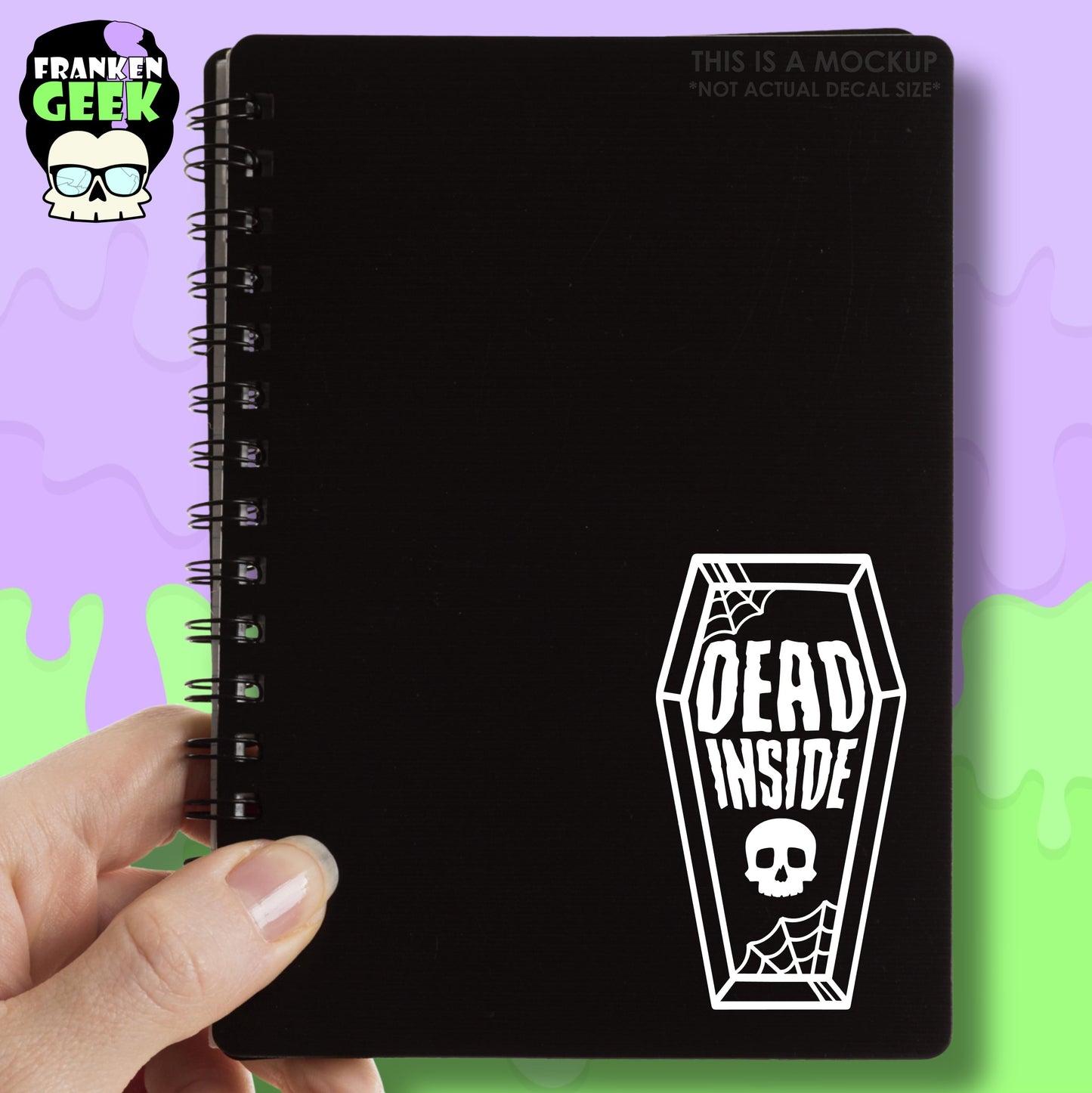 Dead Inside Coffin Vinyl Horror Decal