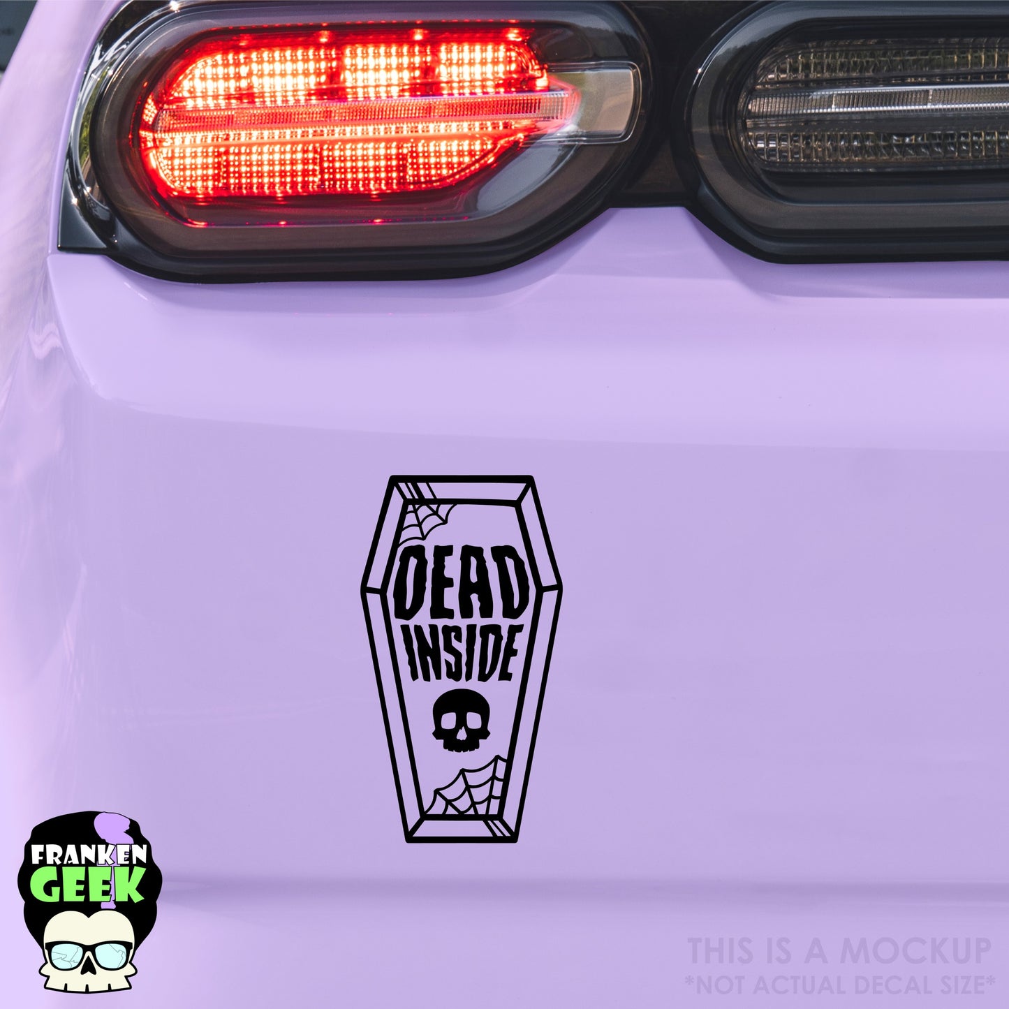 Dead Inside Coffin Vinyl Horror Decal