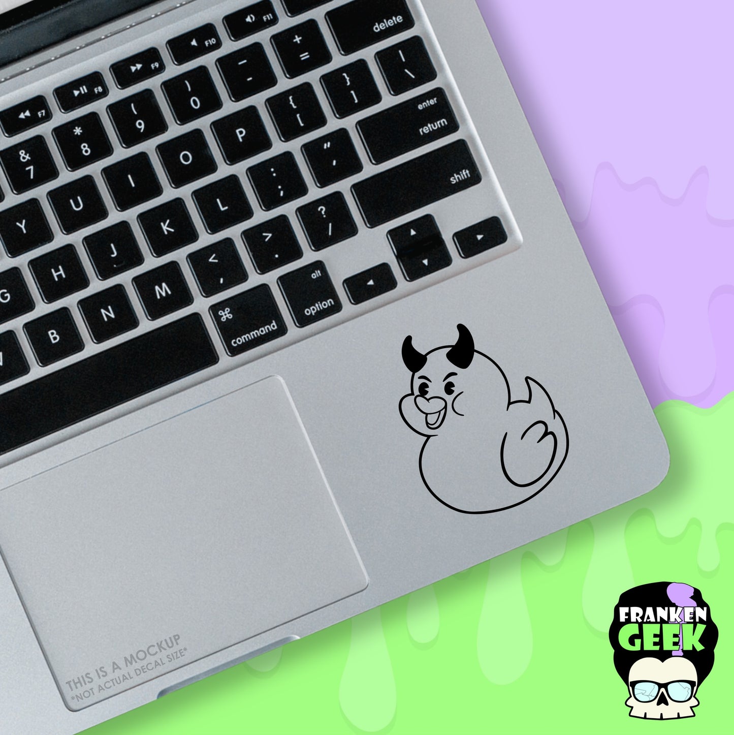 Devilish Rubber Duck Mini Vinyl Animal Decal