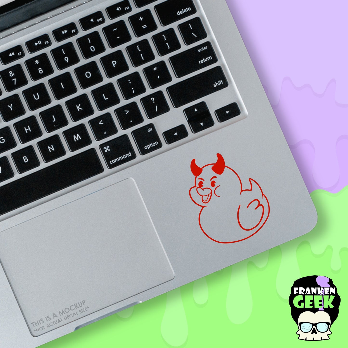 Devilish Rubber Duck Mini Vinyl Animal Decal