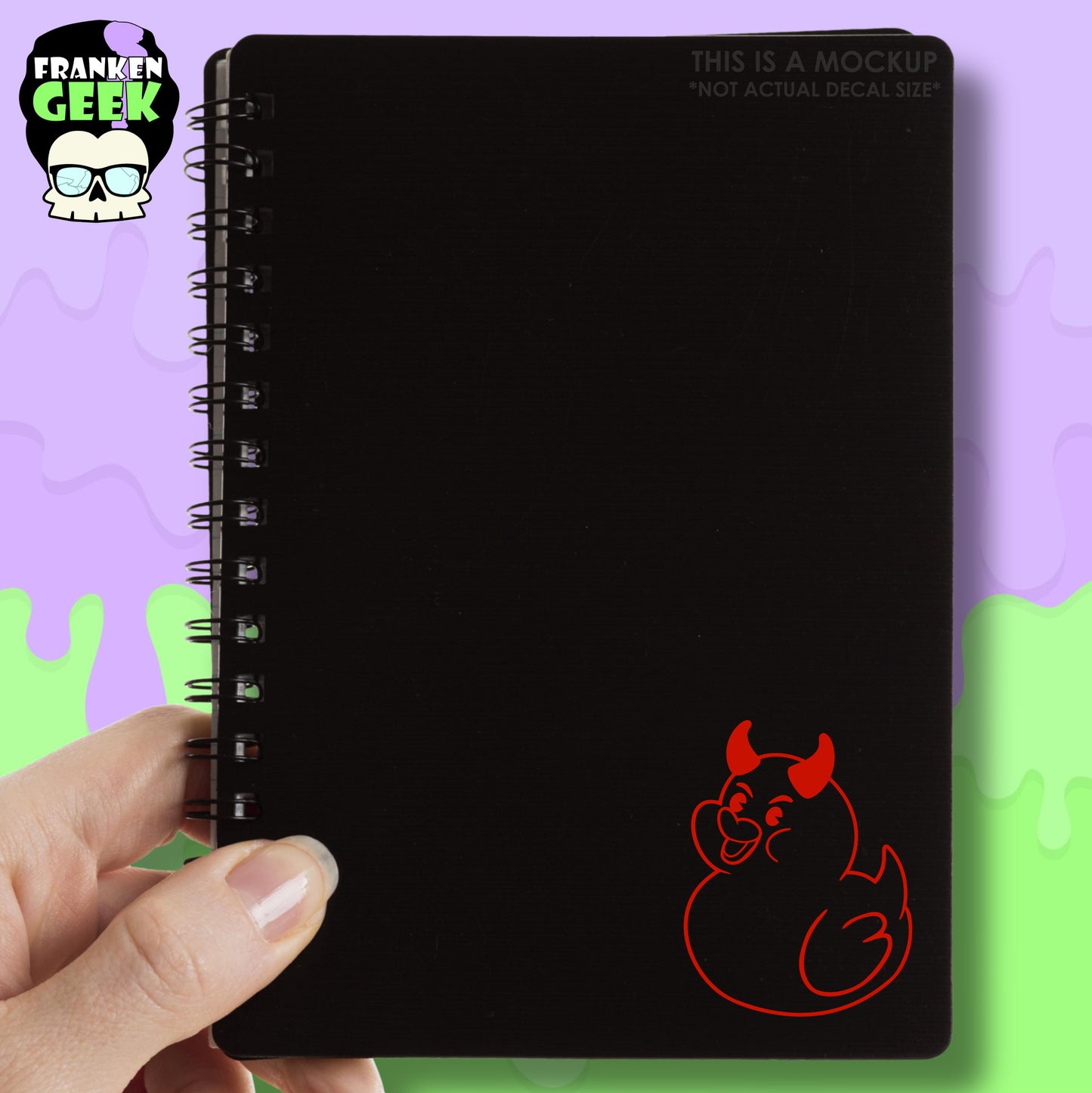 Devilish Rubber Duck Mini Vinyl Animal Decal