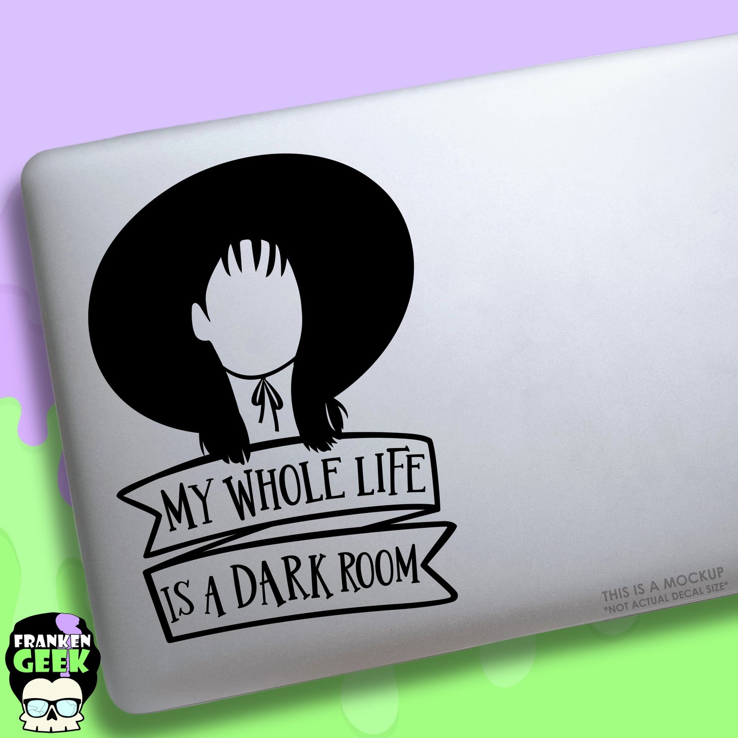 My Whole Life is a Dark Room Vinyl Horror Decal