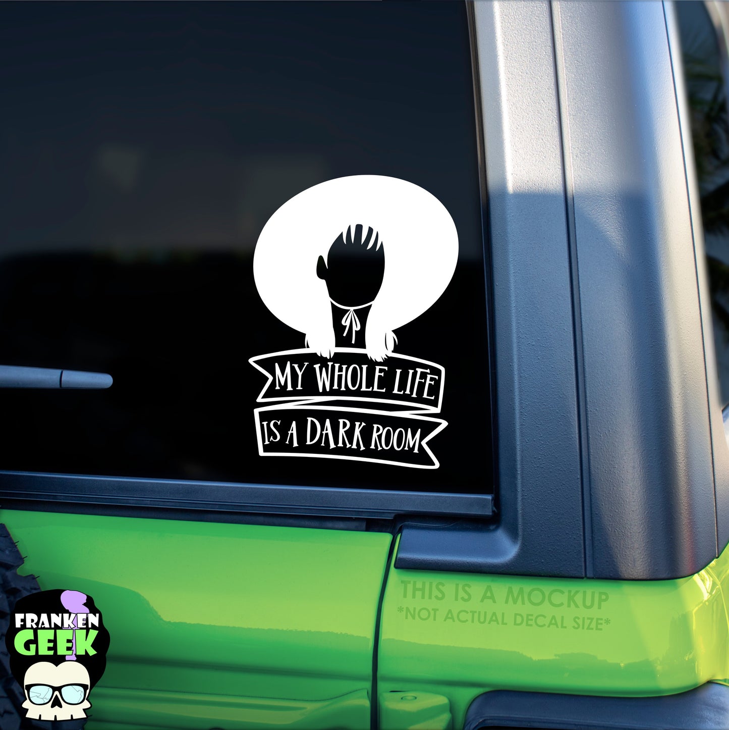 My Whole Life is a Dark Room Vinyl Horror Decal