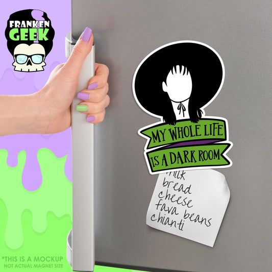 My Whole Life is a Dark Room Layered Vinyl Horror Magnet