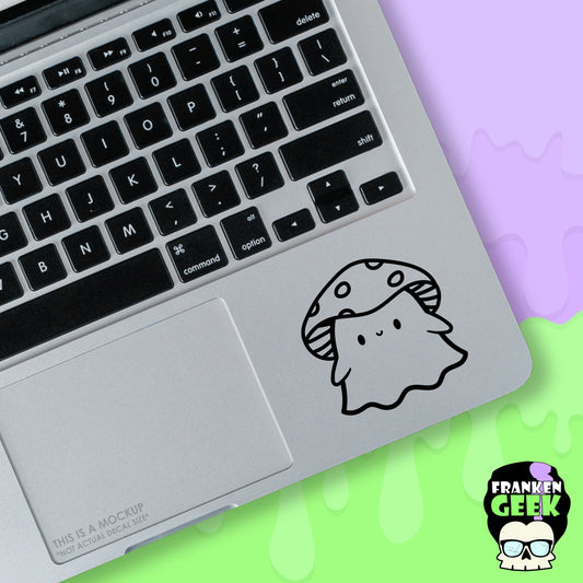 Sheet Ghost with Mushroom Hat Mini Vinyl Animal Decal