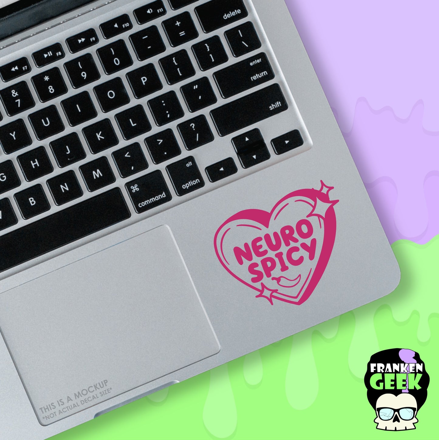 Neurospicy Sparkle Candy Heart Mini Vinyl Decal