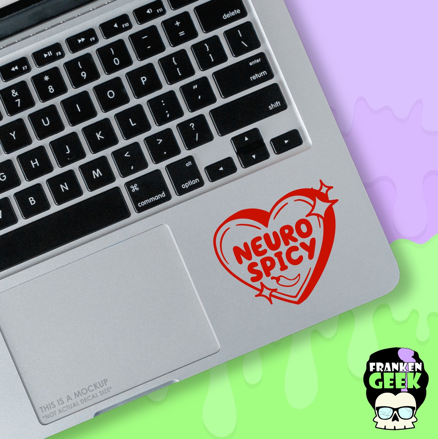 Neurospicy Sparkle Candy Heart Mini Vinyl Decal