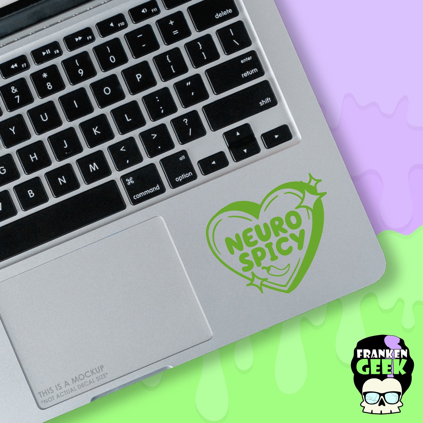 Neurospicy Sparkle Candy Heart Mini Vinyl Decal