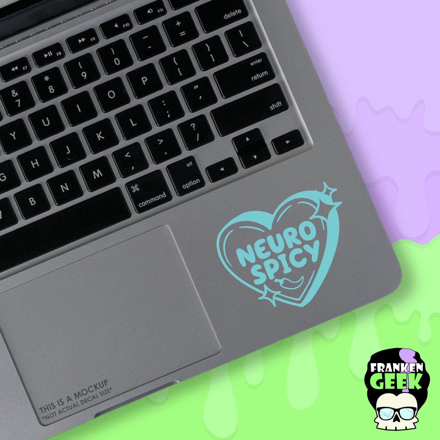 Neurospicy Sparkle Candy Heart Mini Vinyl Decal