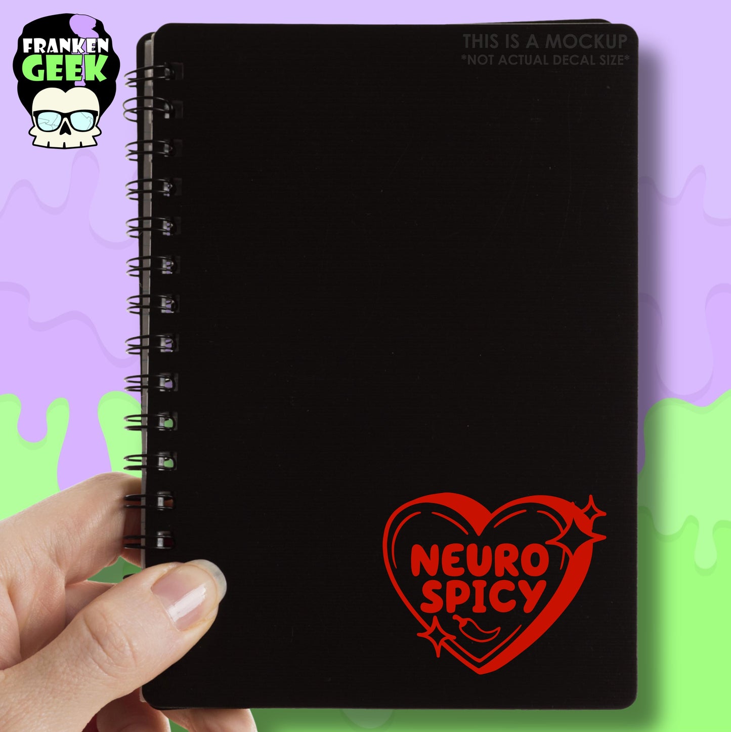 Neurospicy Sparkle Candy Heart Mini Vinyl Decal