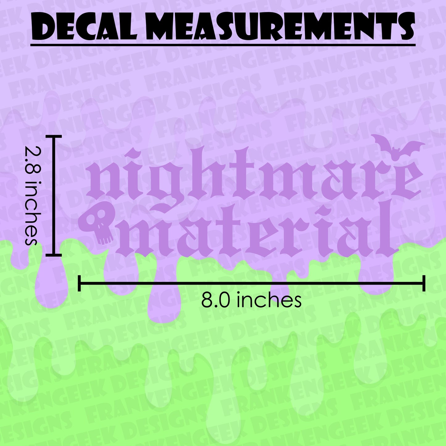 Nightmare Material Vinyl Horror Decal