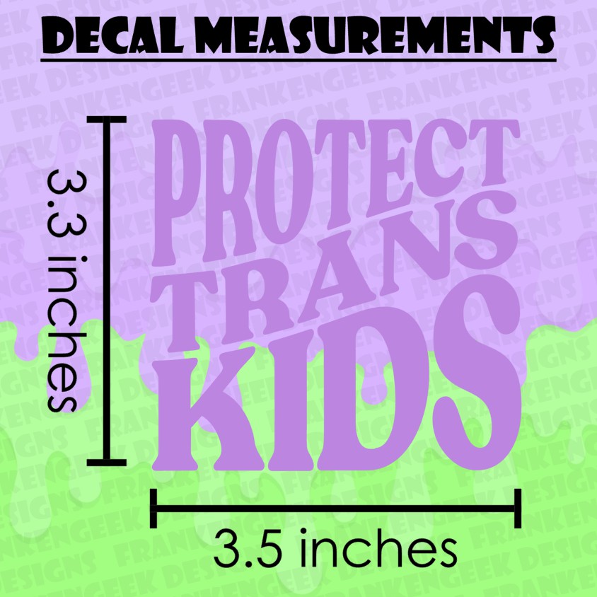 Protect Trans Kids Vinyl Pride Decal