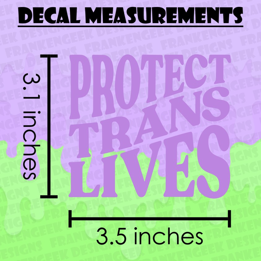 Protect Trans Lives Vinyl Pride Decal