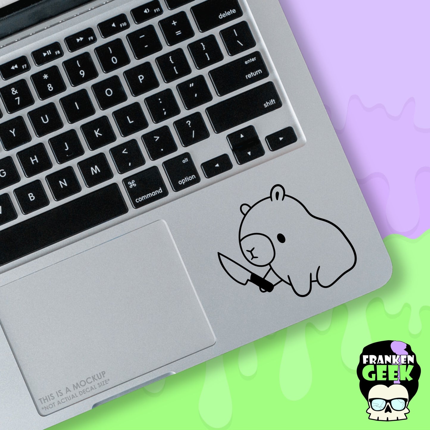 Stabby Capybara Mini Vinyl Animal Decal