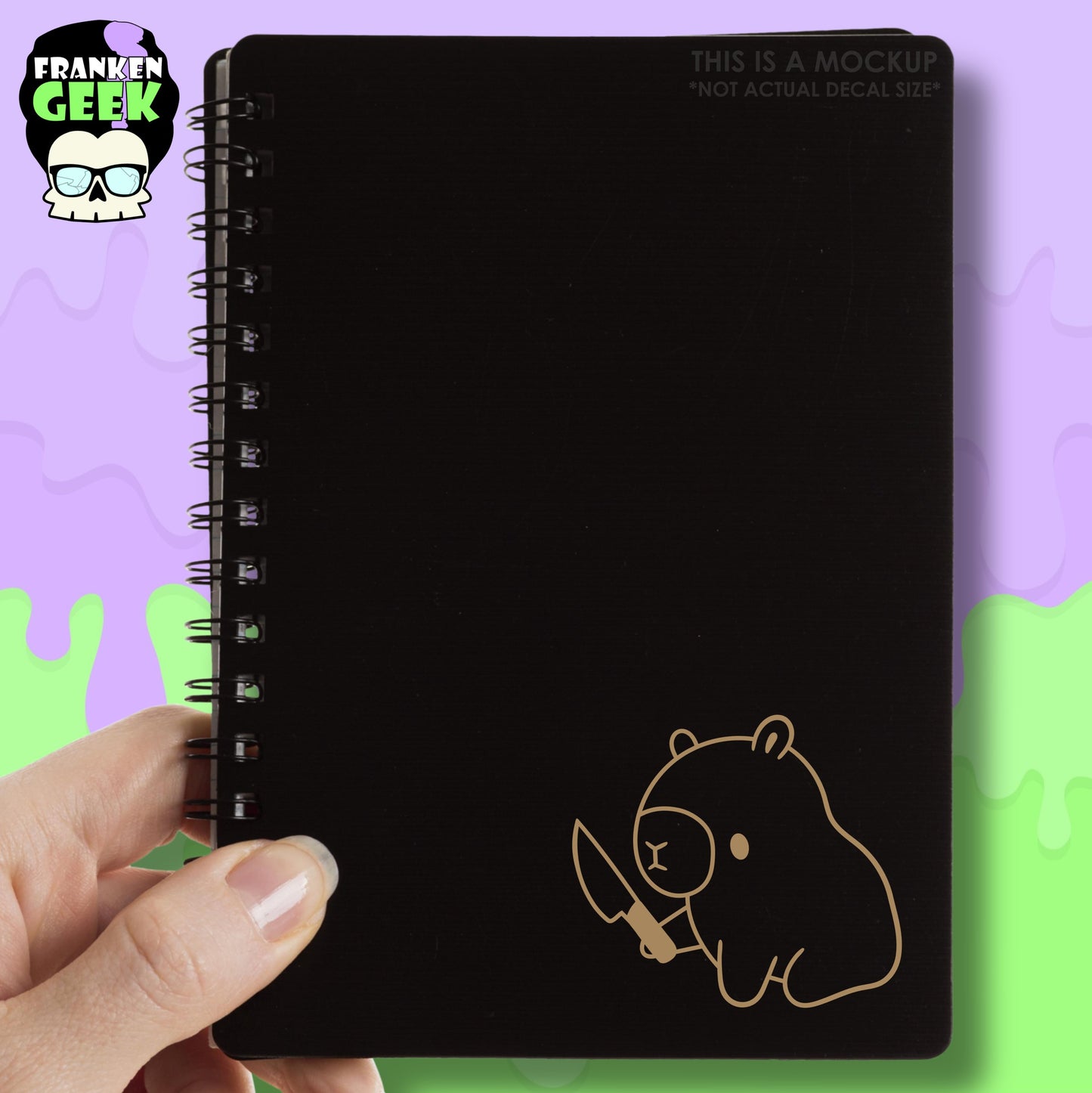 Stabby Capybara Mini Vinyl Animal Decal