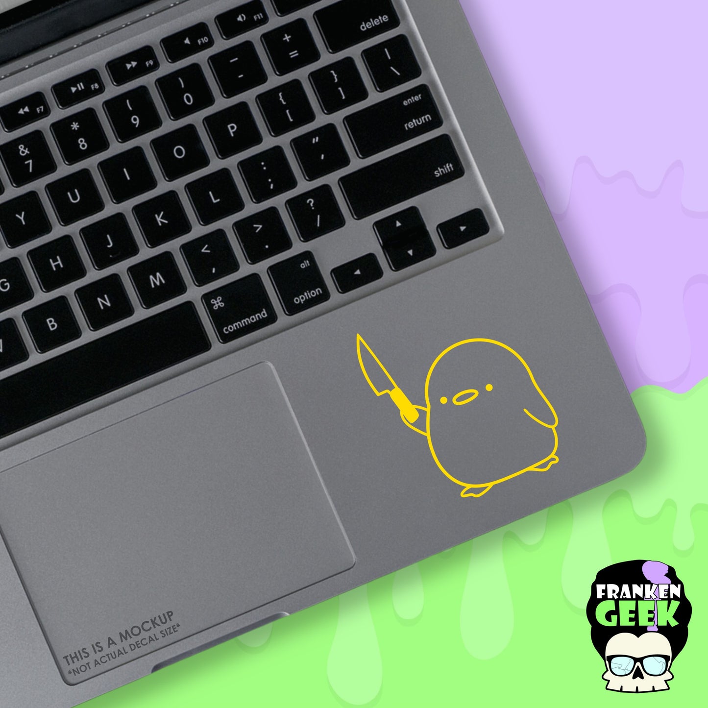 Stabby Duck Mini Vinyl Animal Decal