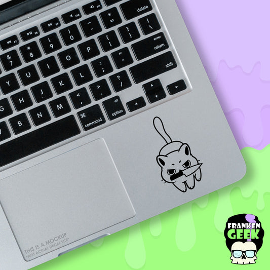 Stabby Cat Mini Vinyl Animal Decal