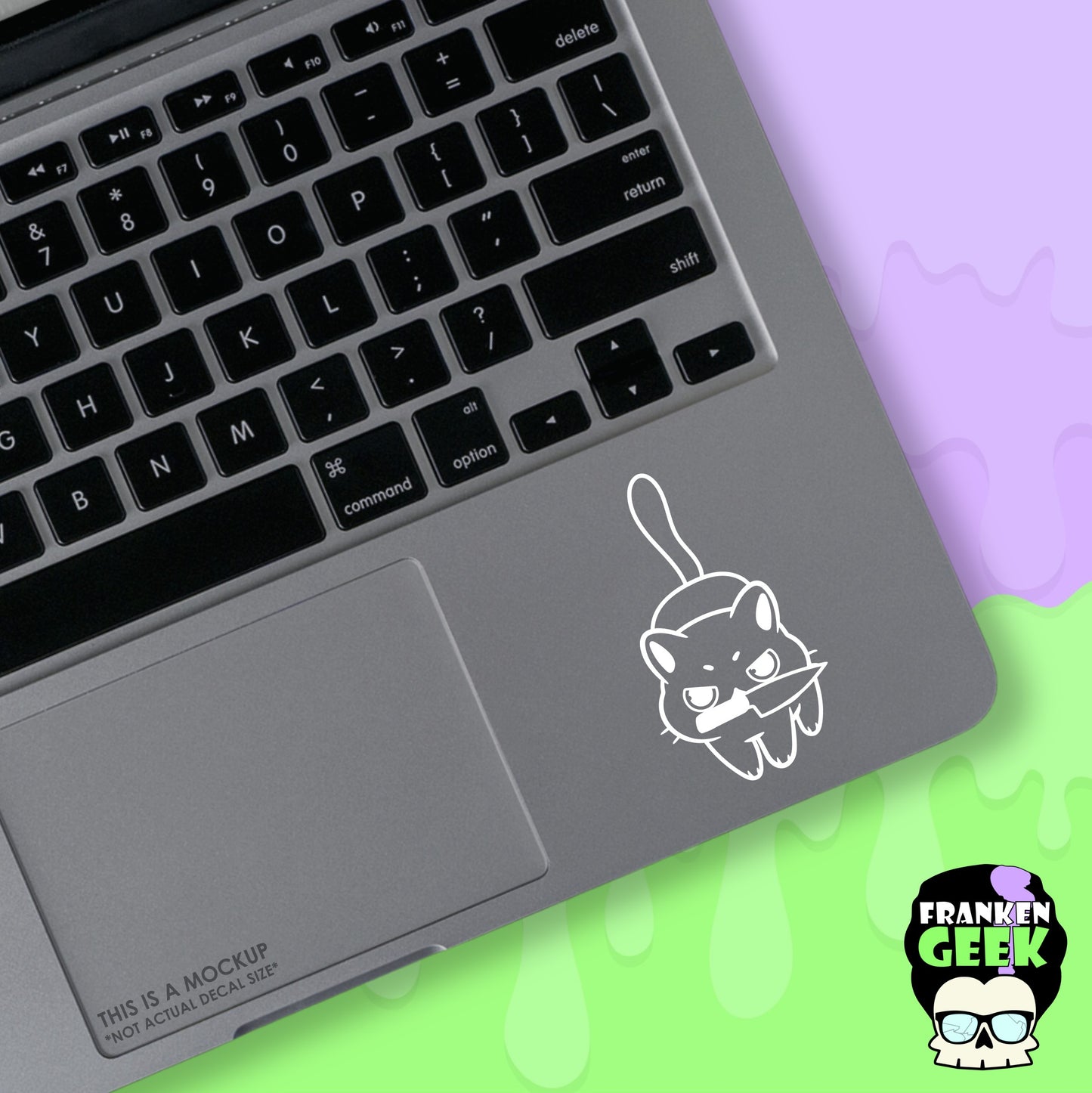 Stabby Cat Mini Vinyl Animal Decal