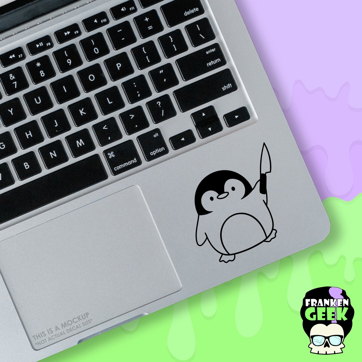 Stabby Penguin Mini Vinyl Animal Decal