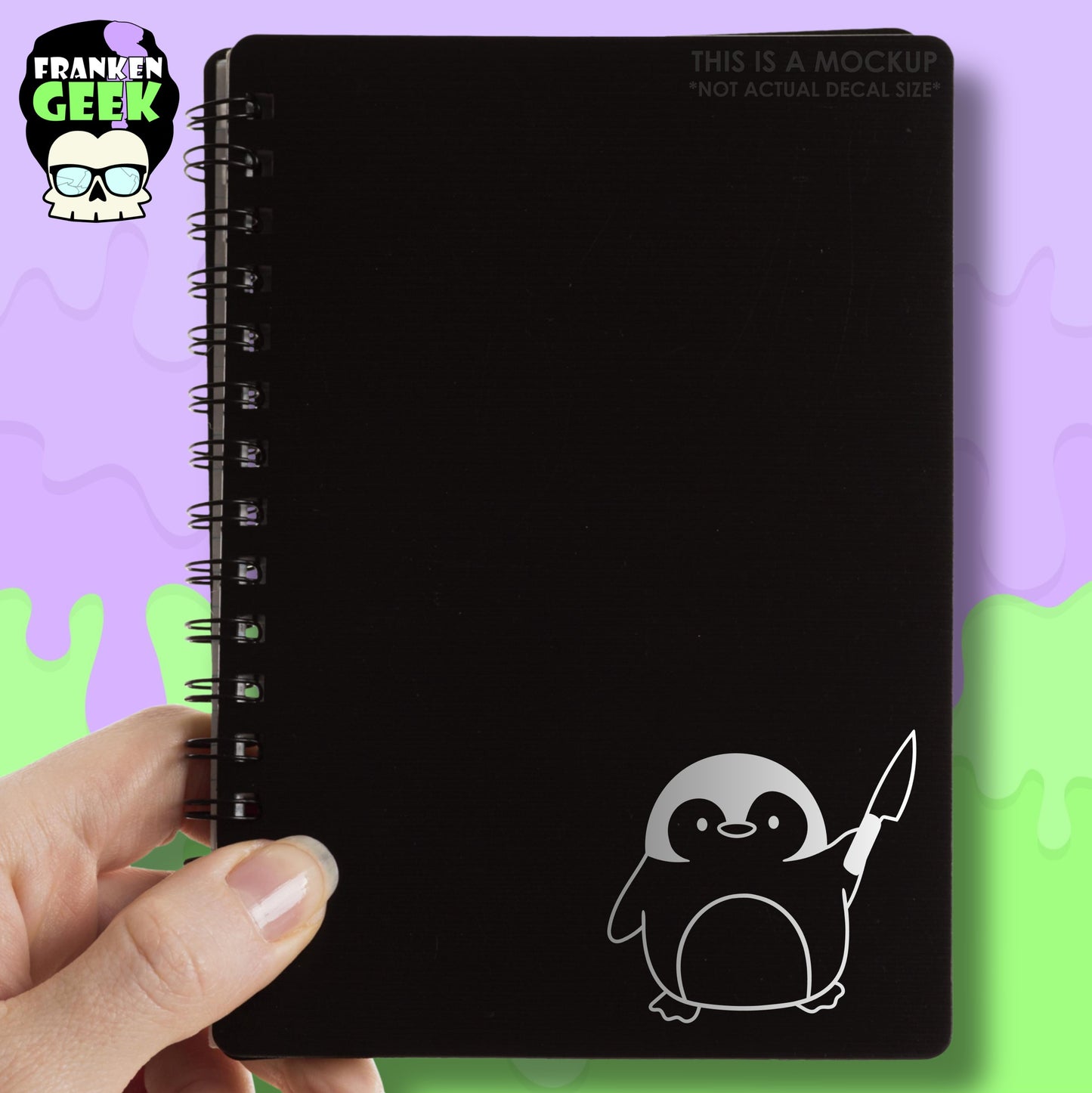 Stabby Penguin Mini Vinyl Animal Decal