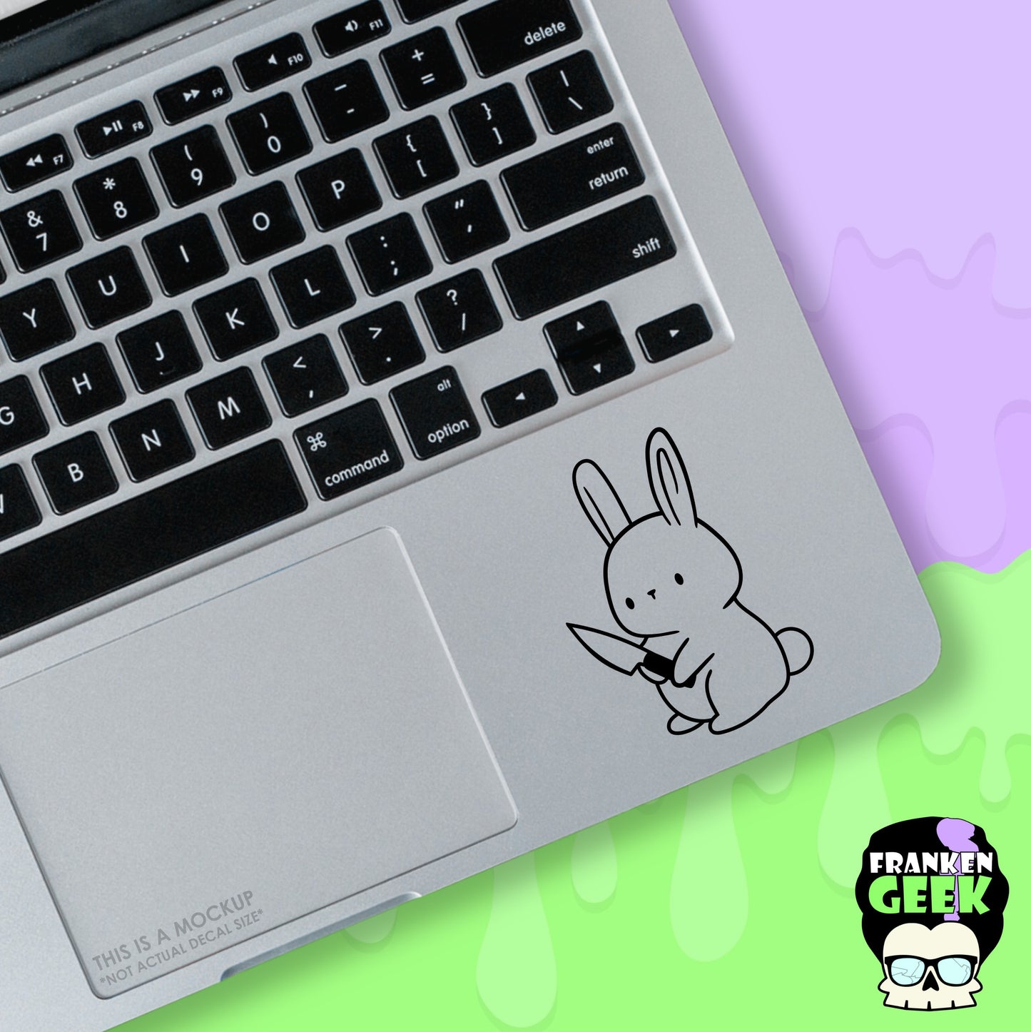 Stabby Rabbit Mini Vinyl Animal Decal