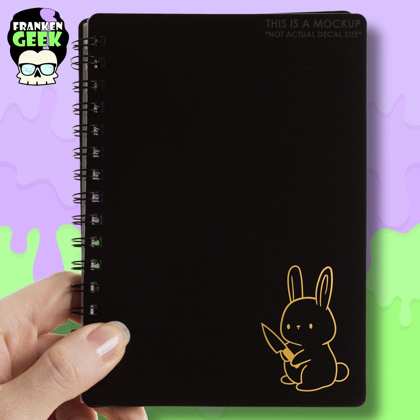 Stabby Rabbit Mini Vinyl Animal Decal