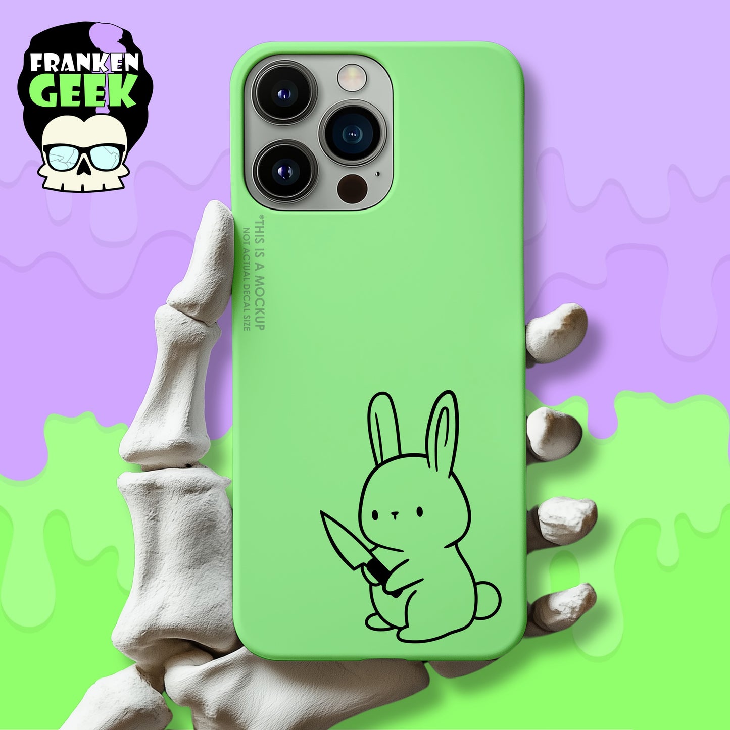 Stabby Rabbit Mini Vinyl Animal Decal