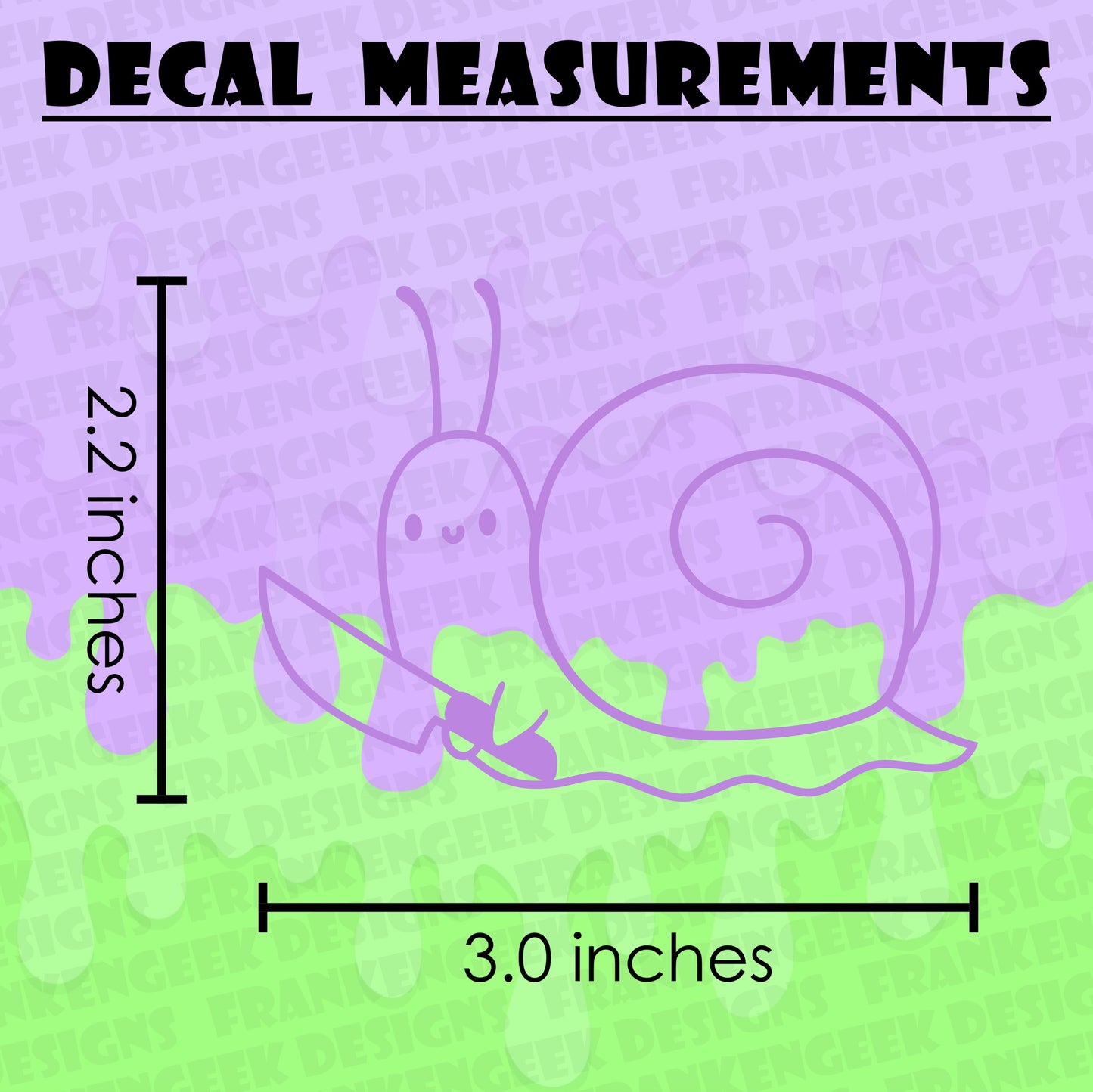 Stabby Snail Mini Vinyl Animal Decal