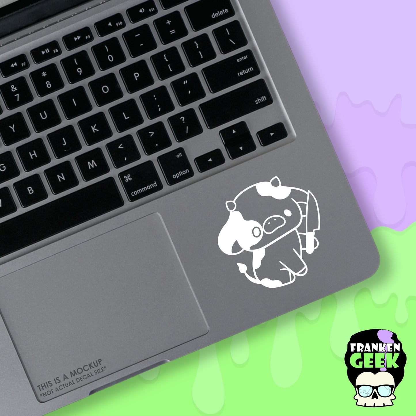 Stabby Spotted Cow Mini Vinyl Animal Decal