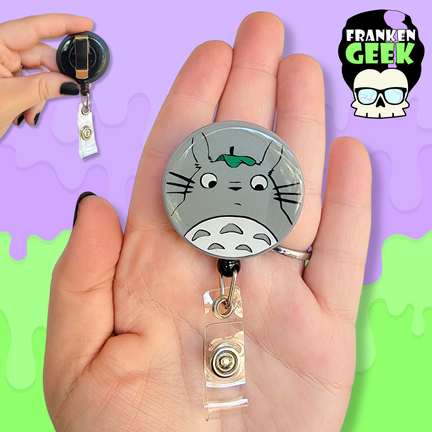 Totoro Forest Spirit Retractable Anime Badge Reel