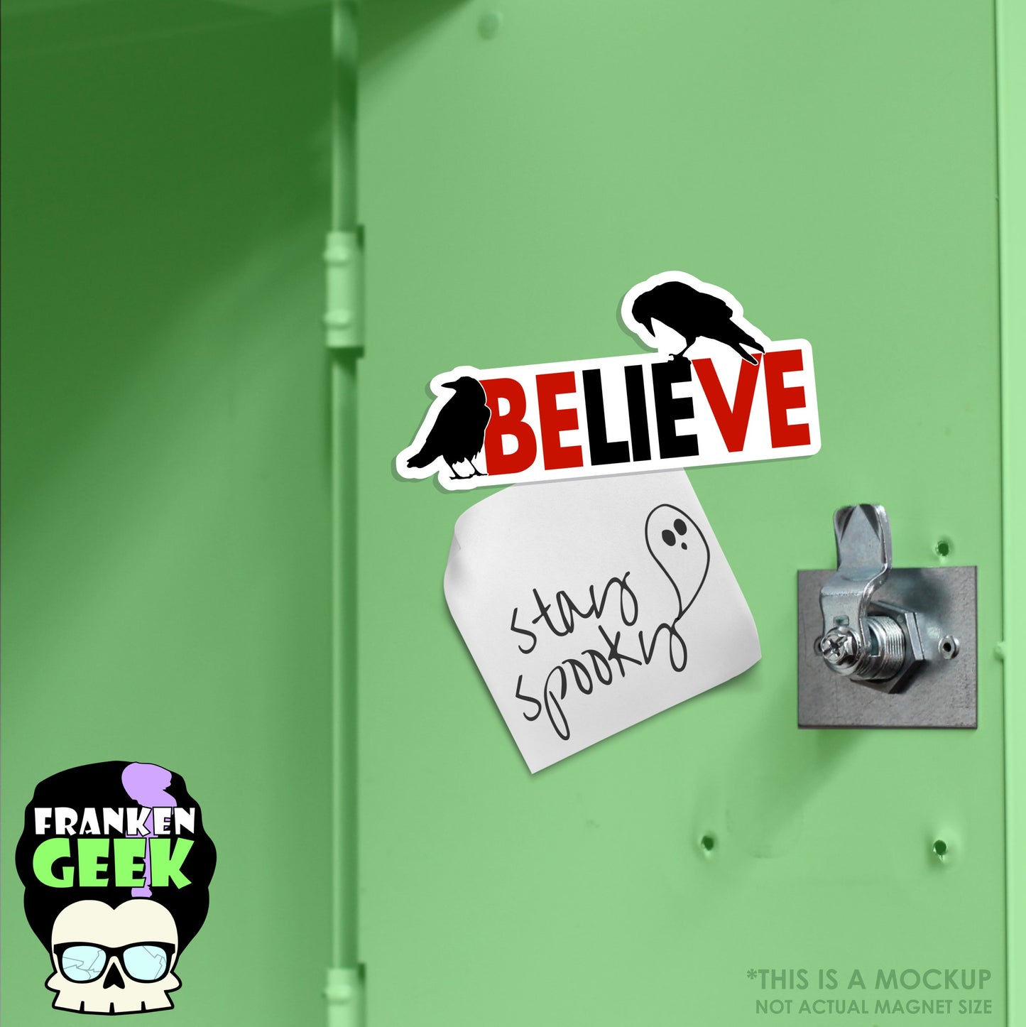 Believe/Lie Ravens Layered Vinyl Bookish Magnet