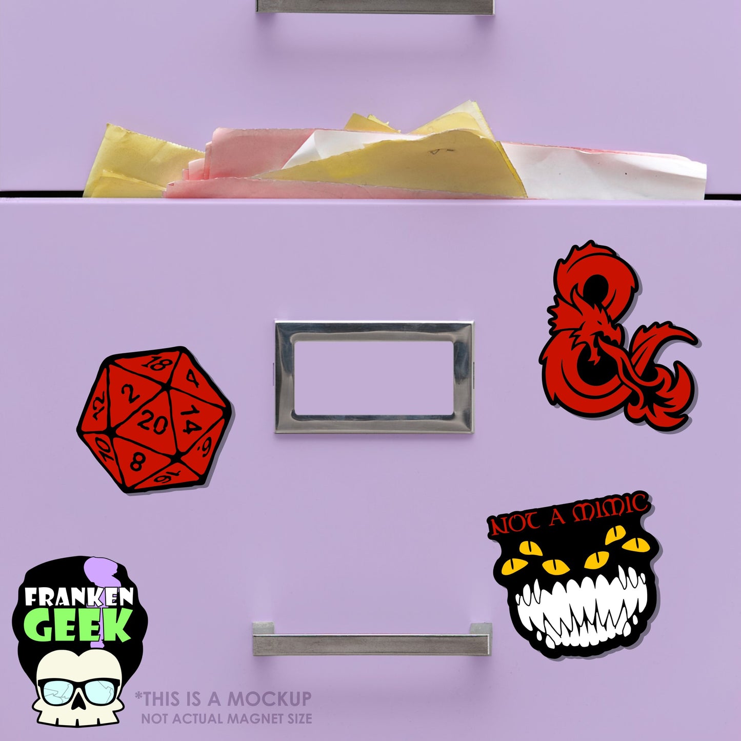 Dungeons and Dragons-Inspired Layered Vinyl TTRPG Mini Magnet 3pc Set