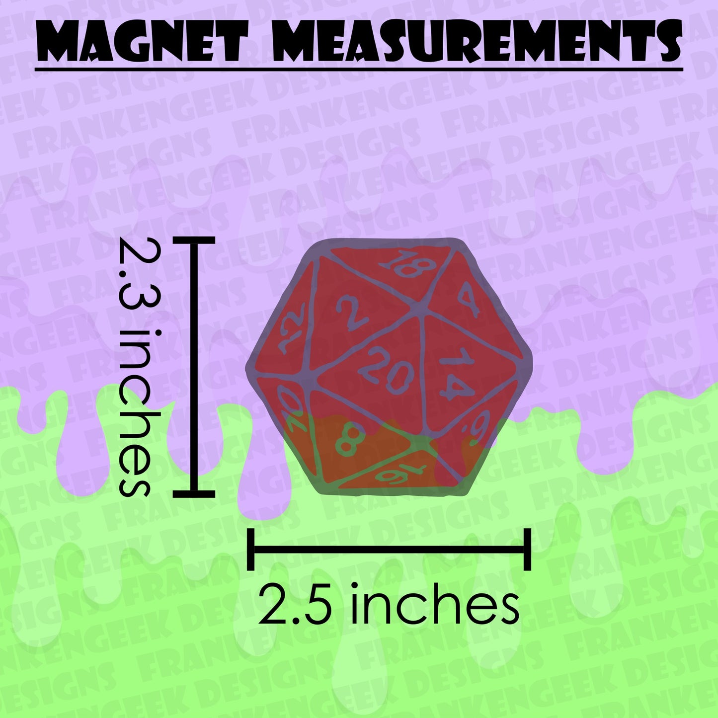 Dungeons and Dragons-Inspired Layered Vinyl TTRPG Mini Magnet 3pc Set