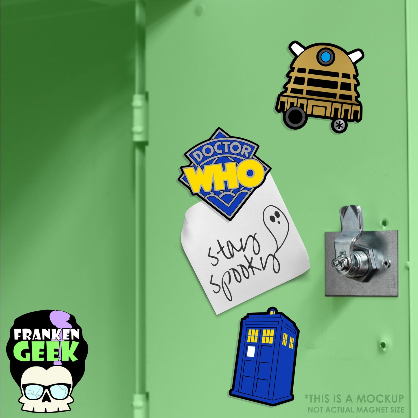 Doctor Who-Inspired Layered Vinyl Sci-Fi Mini Magnet 3pc Set