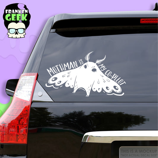 Mothman is My Co-Pilot Vinyl Vehicle Decal