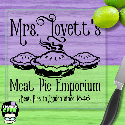 Mrs. Lovett's Meat Pies Glass Trivet/Cutting Board