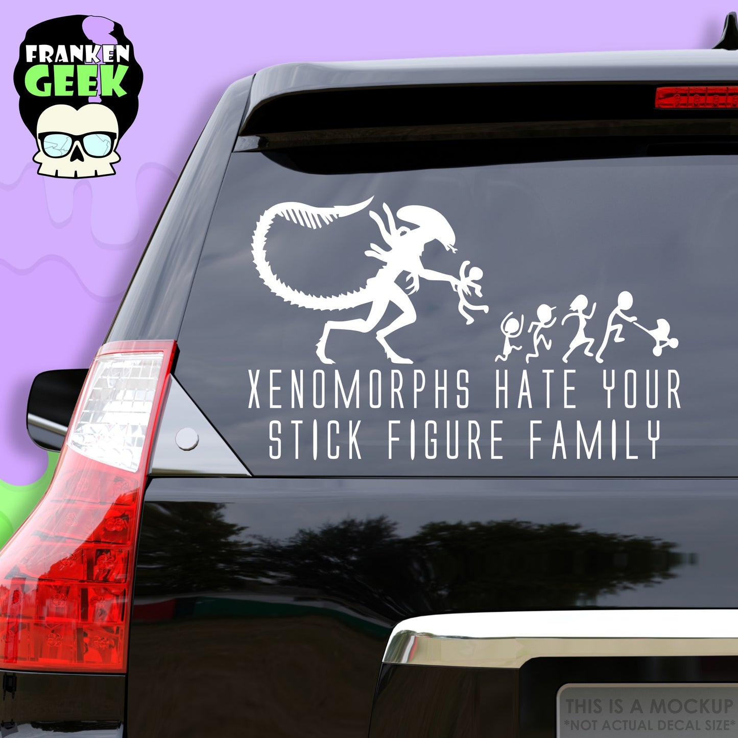 Xenomorphs Hate Your Stick Figure Family Vinyl Horror Vehicle Decal