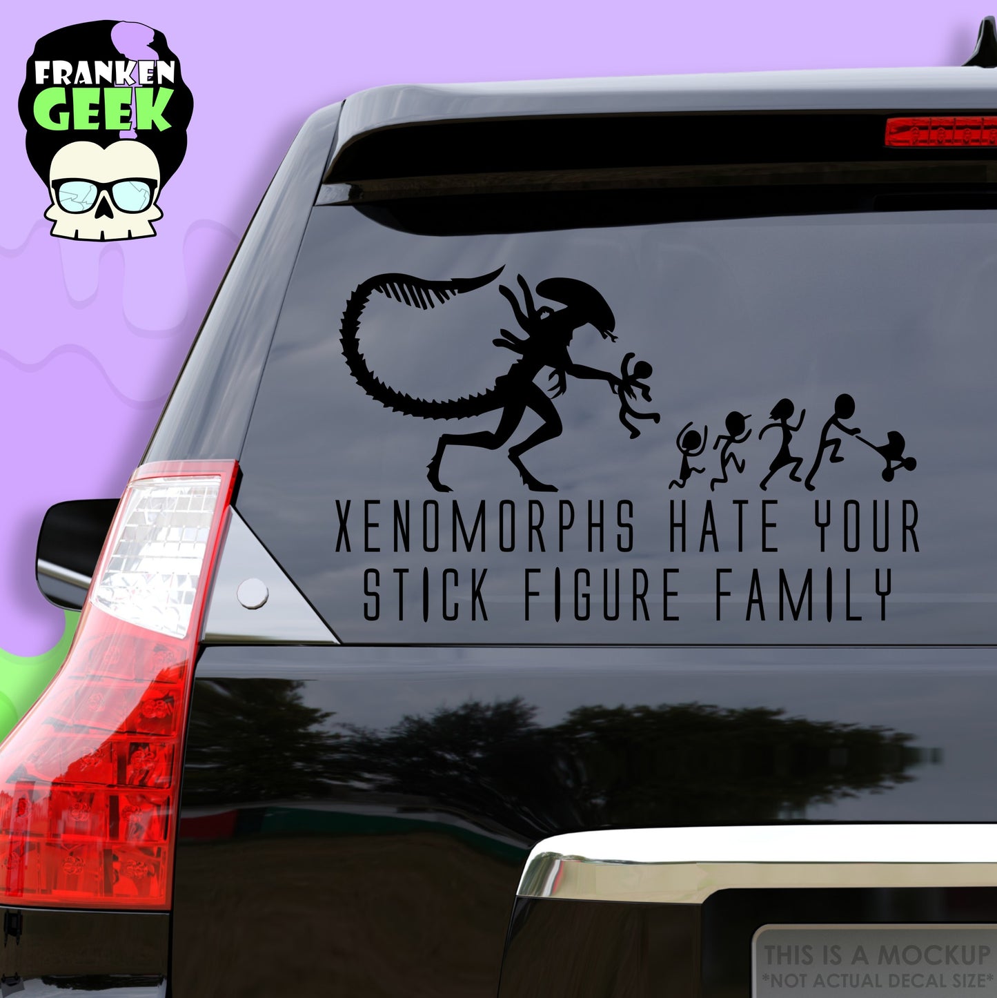 Xenomorphs Hate Your Stick Figure Family Vinyl Horror Vehicle Decal